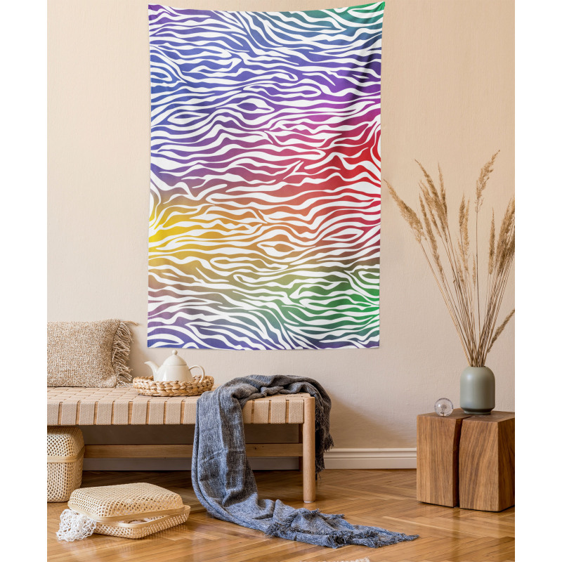 Abstract Zebra Skin Tapestry