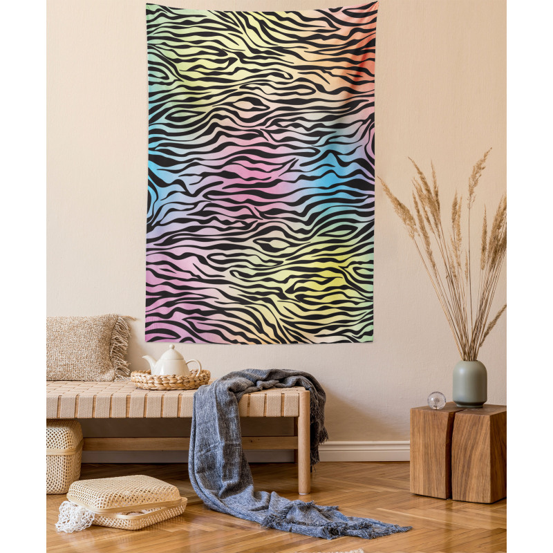 Colorful Wildlife Zebra Tapestry