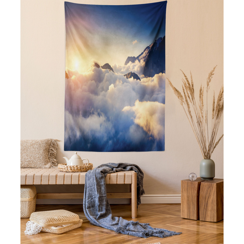 Climbing Above Clouds Tapestry