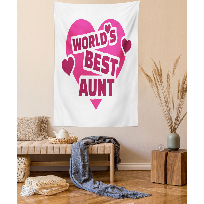 World's Best Aunt Lettering Tapestry