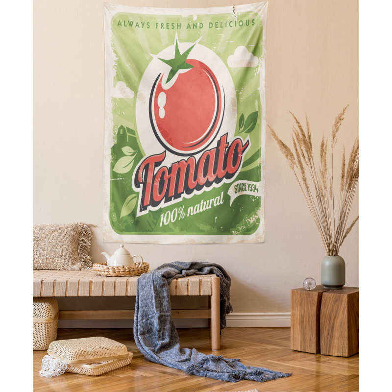 Vintage Tomato Poster Tapestry