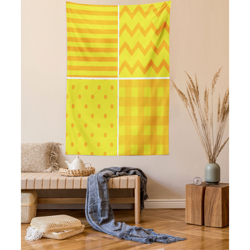 Retro Patterns Zigzag Tapestry