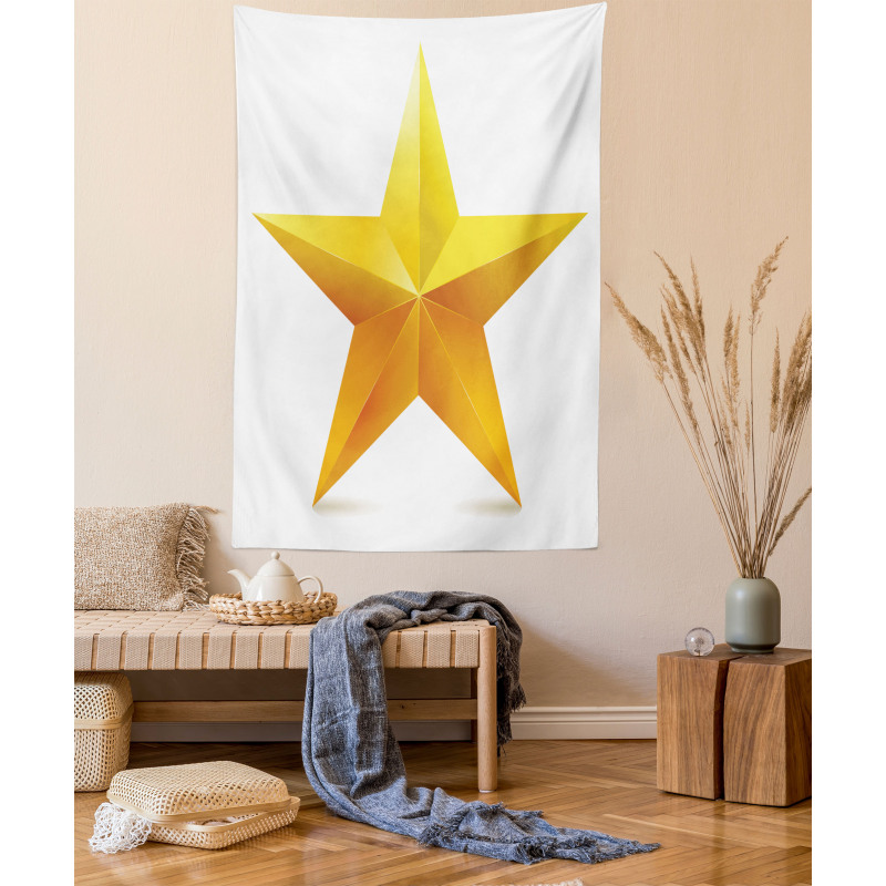 Single Yellow Ombre Star Tapestry