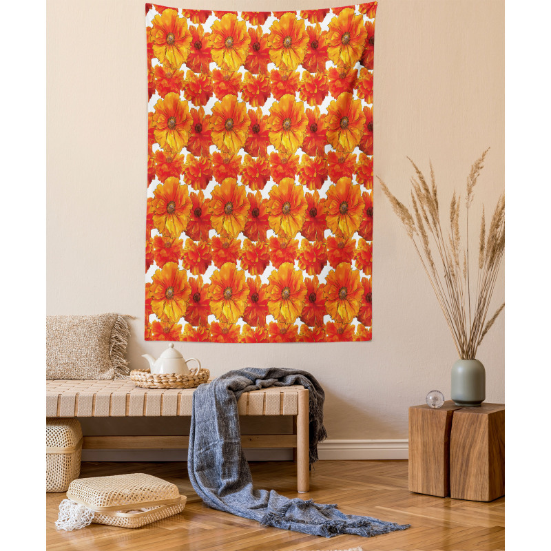 Antique Bohemian Poppies Tapestry