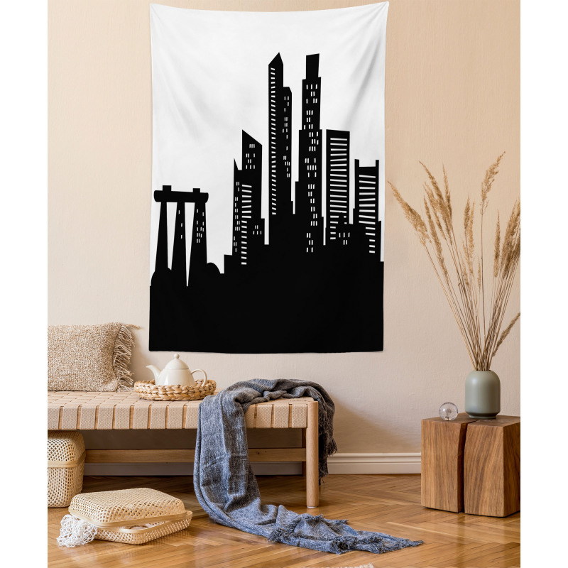 Urban Buildings Scene Tapestry