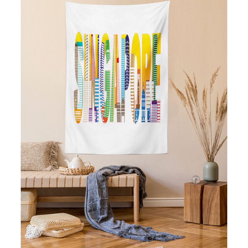 Vibrant Lettering Design Tapestry