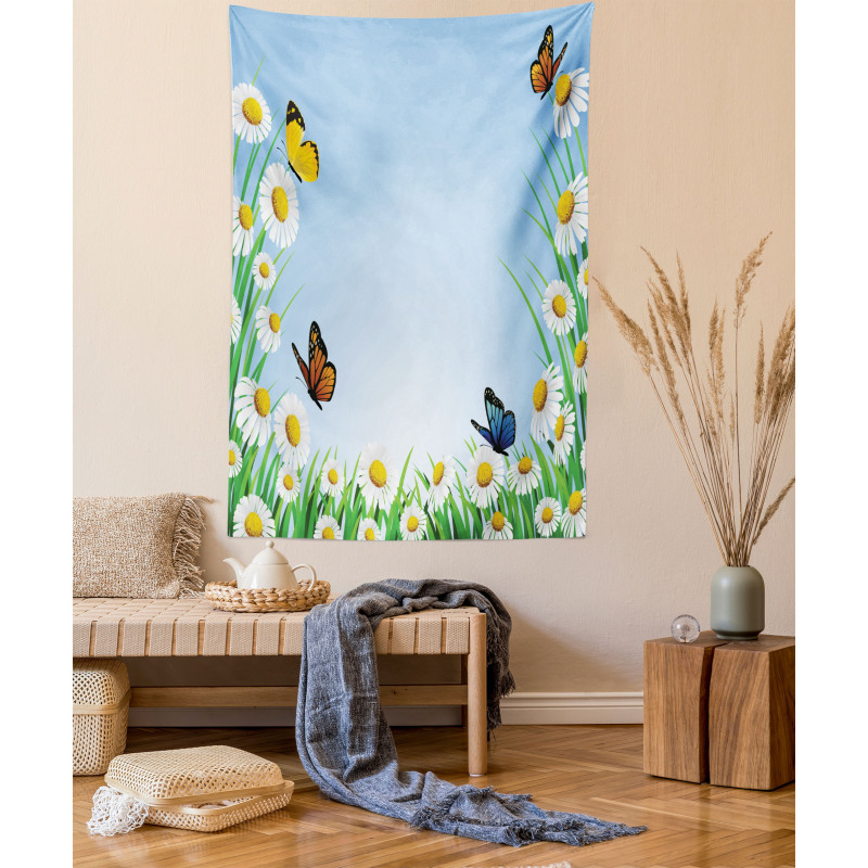 Daisy with Butterflies Tapestry