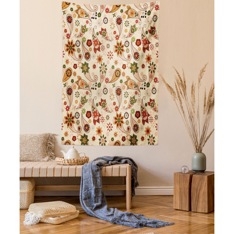 Spring Motif Paisley Tapestry