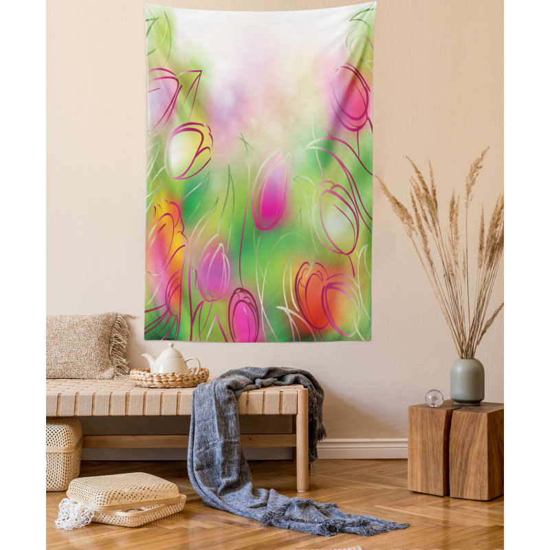 Tulips Urban Graphic Tapestry