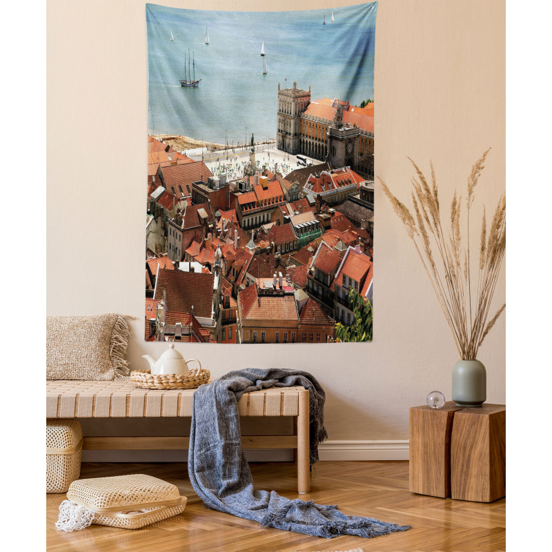 Nostalgic Lisbon City Tapestry