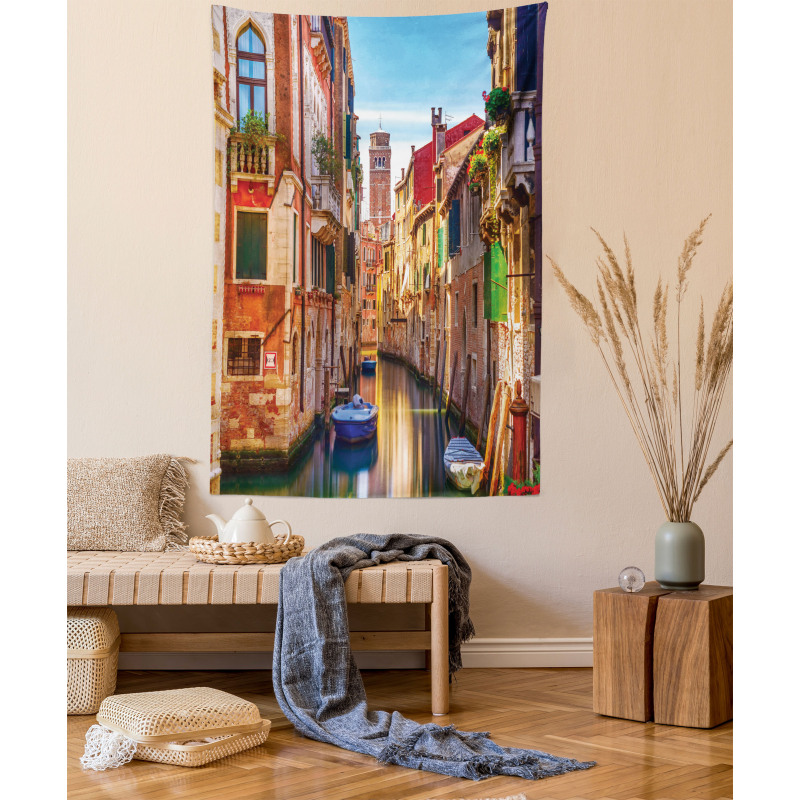 Venice Canal Cityscape Tapestry