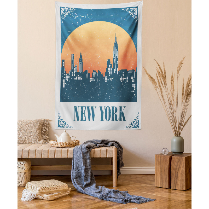 New York City at Sunset Tapestry