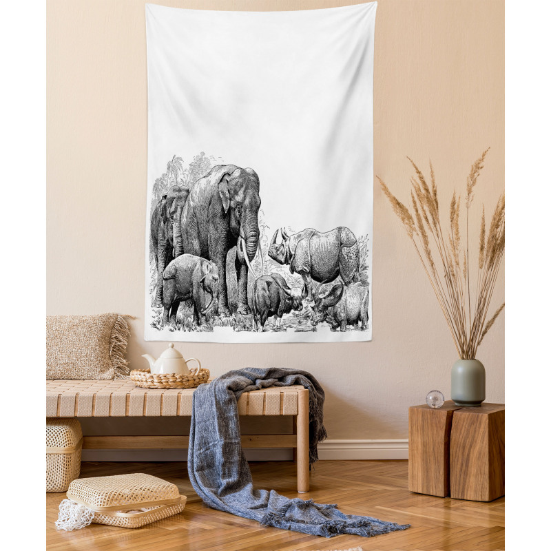 Elephants Tapestry