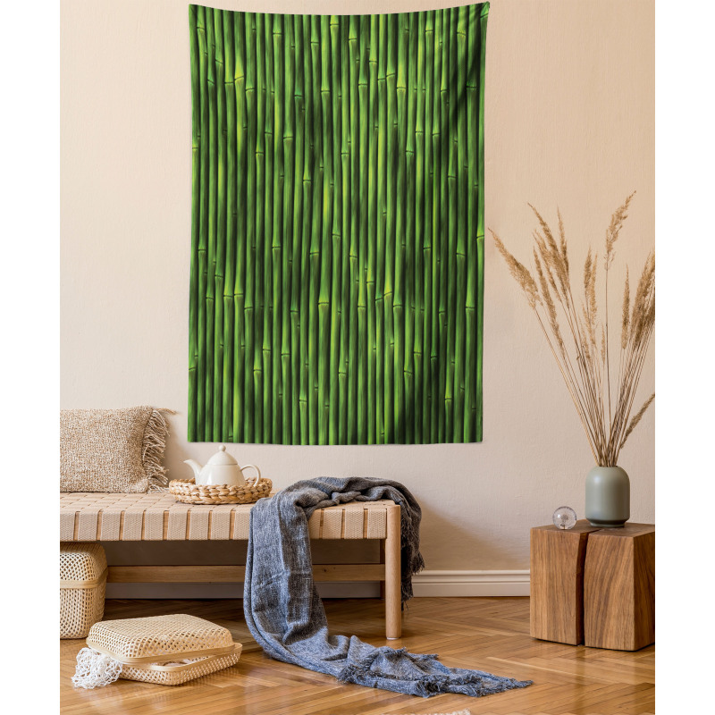 Tropical Bamboo Stems Tapestry
