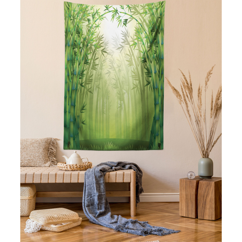 Bamboo Trees in Forest Tapestry