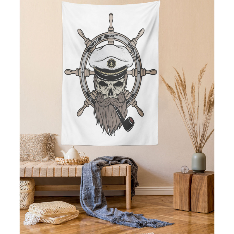 Captain Pirate Skeleton Tapestry