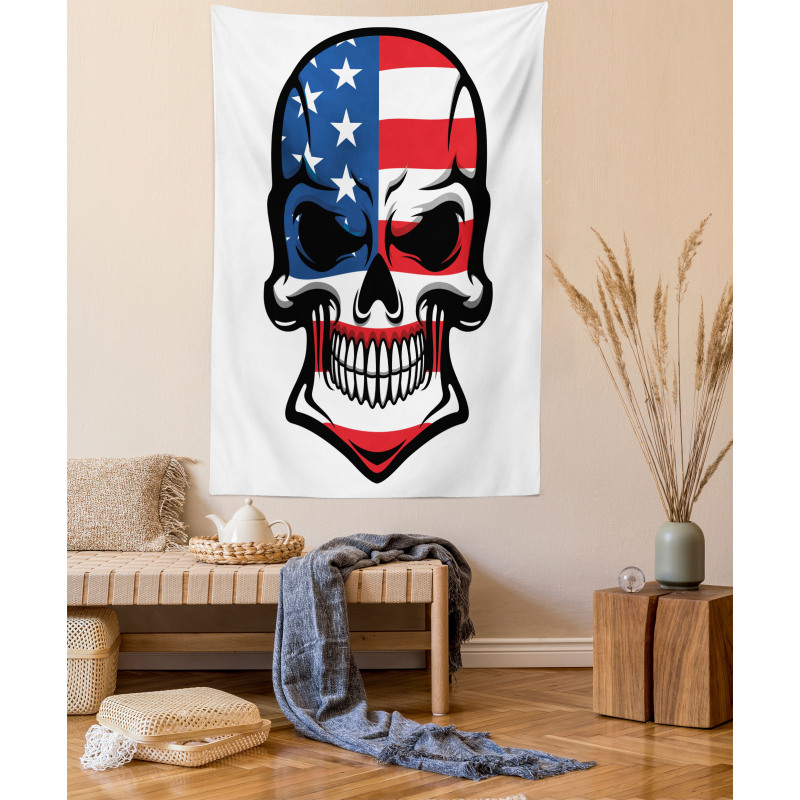 Scary Skull Art Tapestry