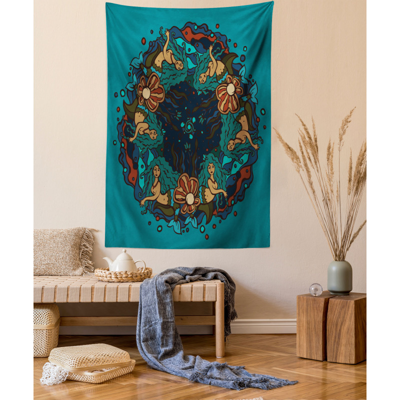 Vintage Marine Theme Tapestry