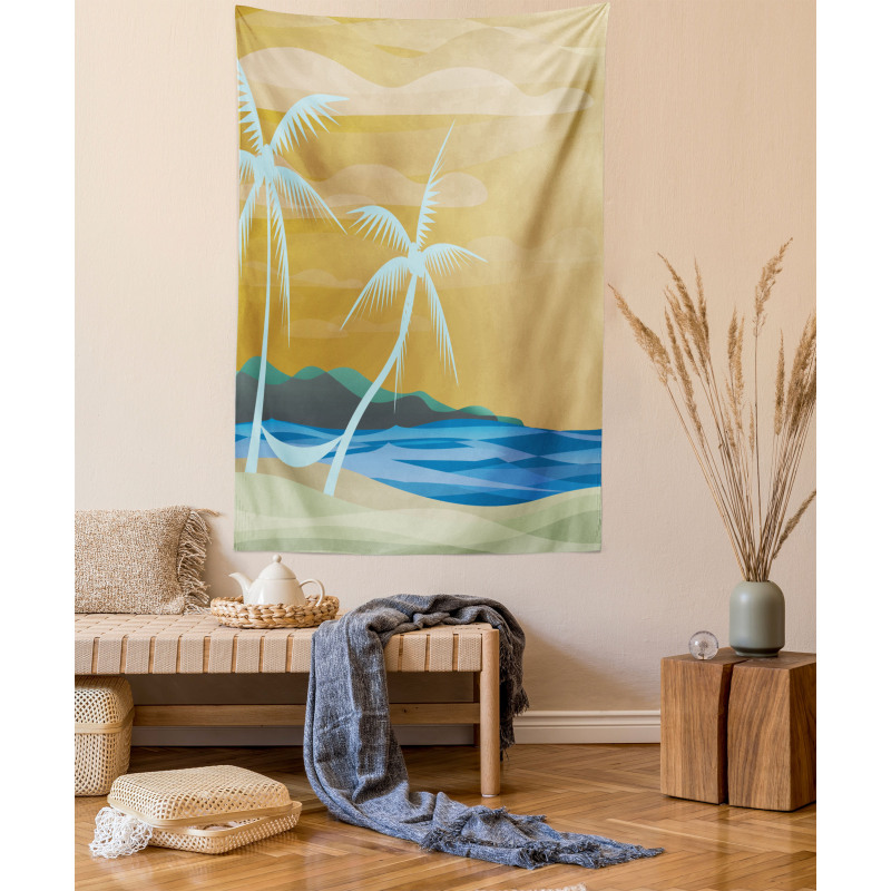 Sandy Exotic Beach Tapestry