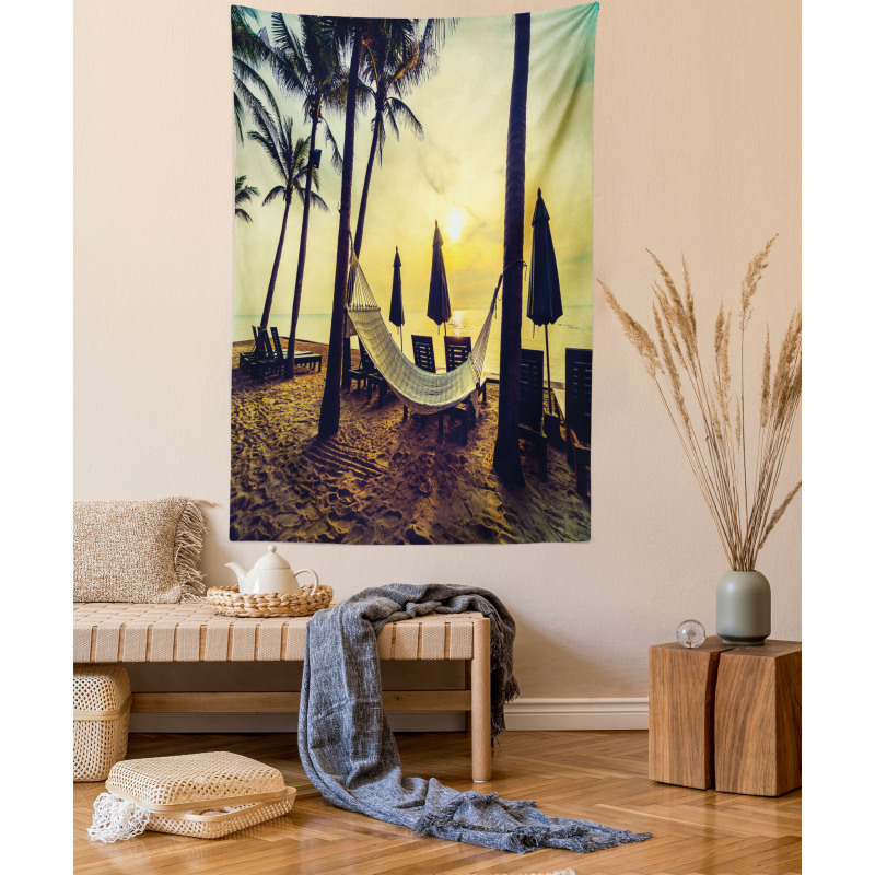 Coconut Exotic Palm Trees Tapestry