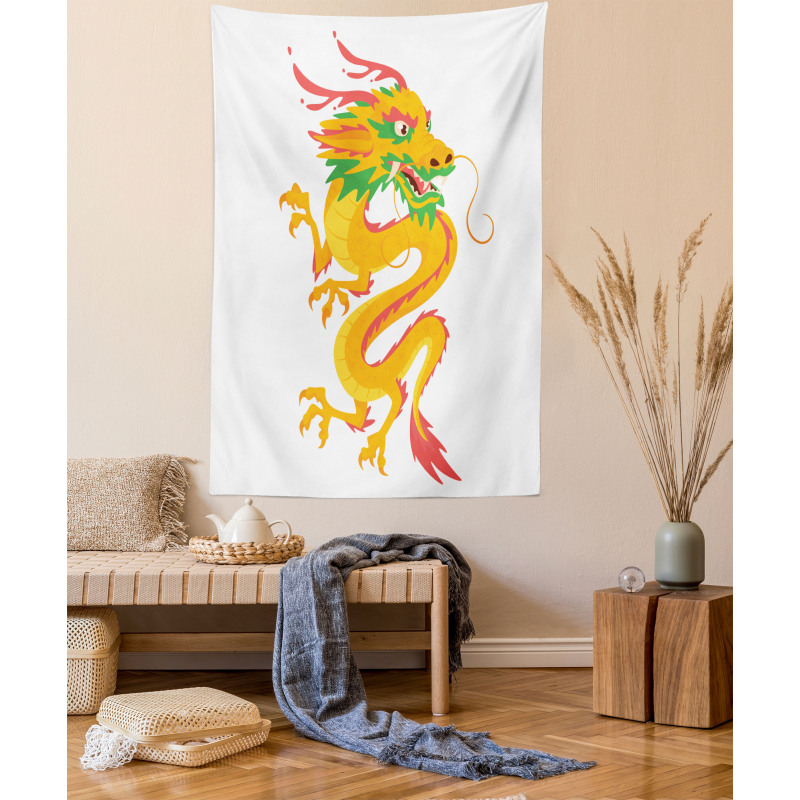 Fierce Animal Cartoon Design Tapestry