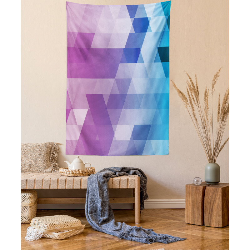 Fuchsia and Aqua Tones Art Tapestry