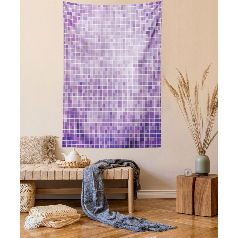 Pixel Inspired Tiny Squares Tapestry