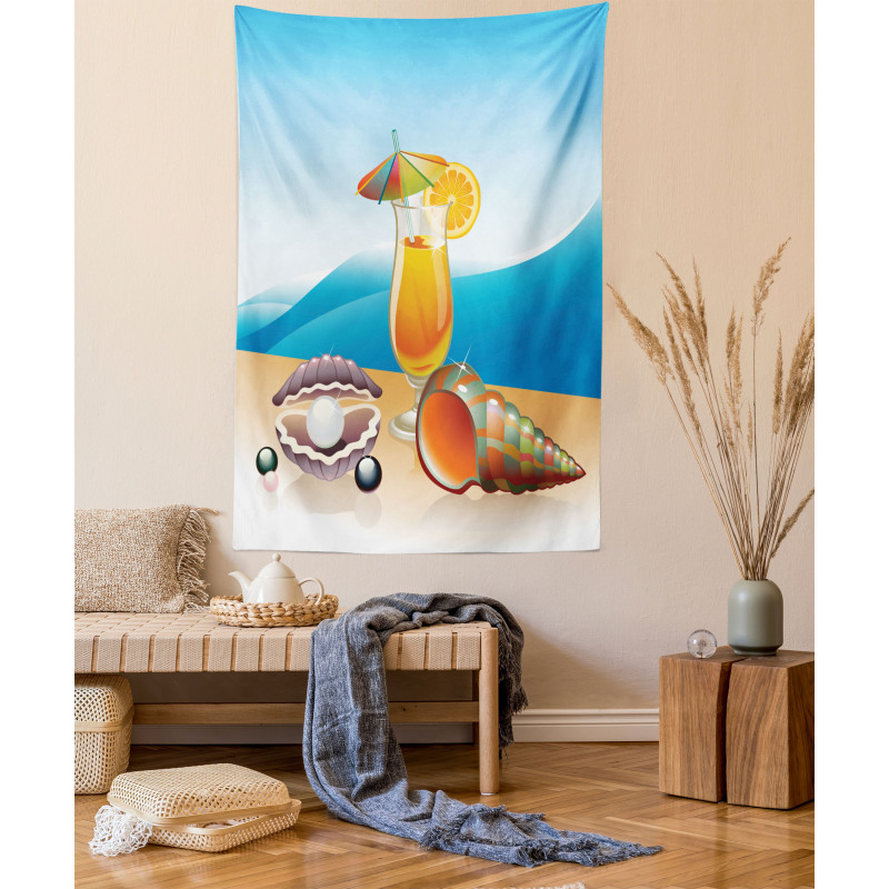 Seascape Summer Beach Tapestry