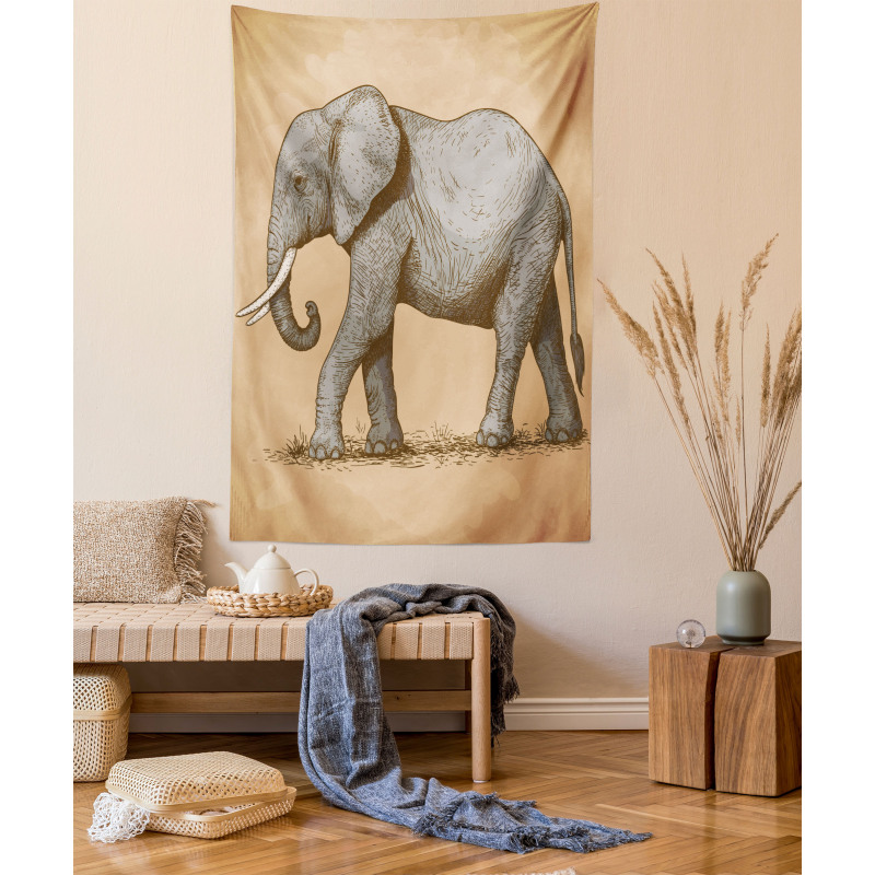 Sketch Art Animal Tapestry