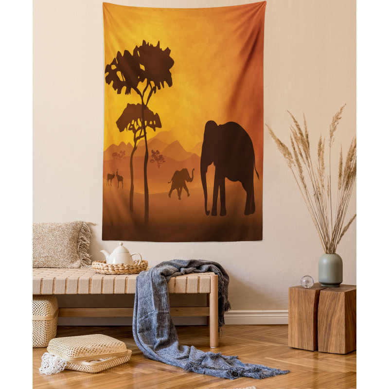 Savanna Mammals Tapestry