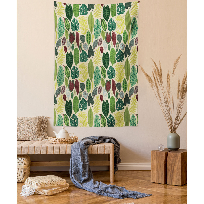 Various Detailed Leaves Tapestry