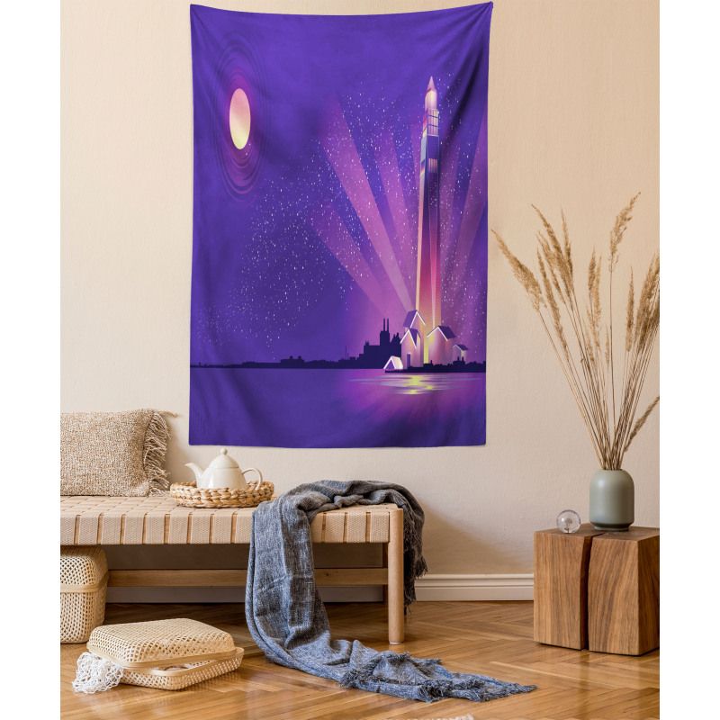 Lighthouse Under Night Tapestry