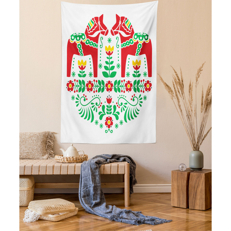 Flora Dala Horse Tapestry