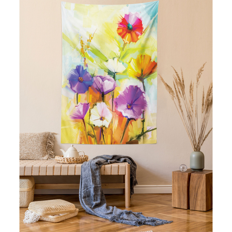 Vivid Gerbera Bloom Spring Tapestry