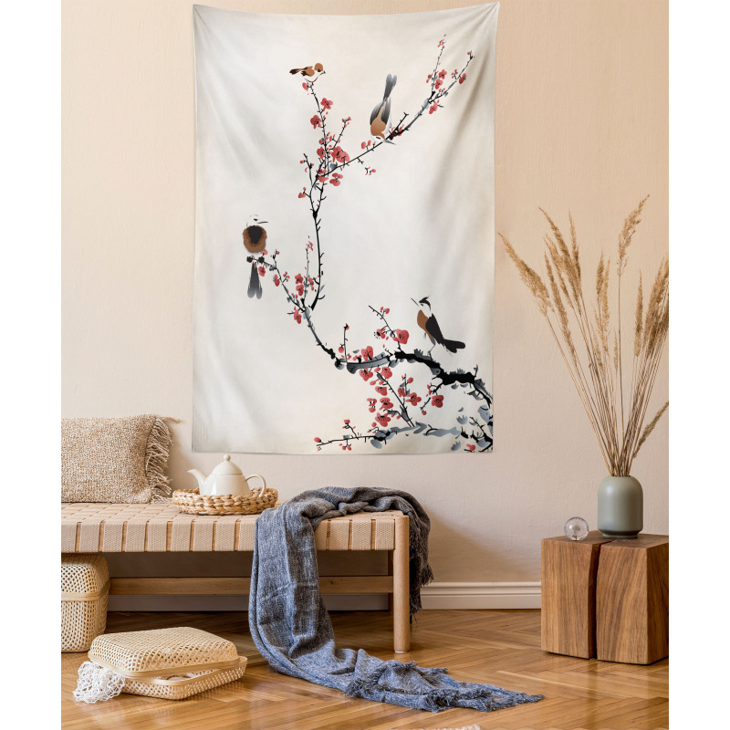 Oriental Illustration Tapestry
