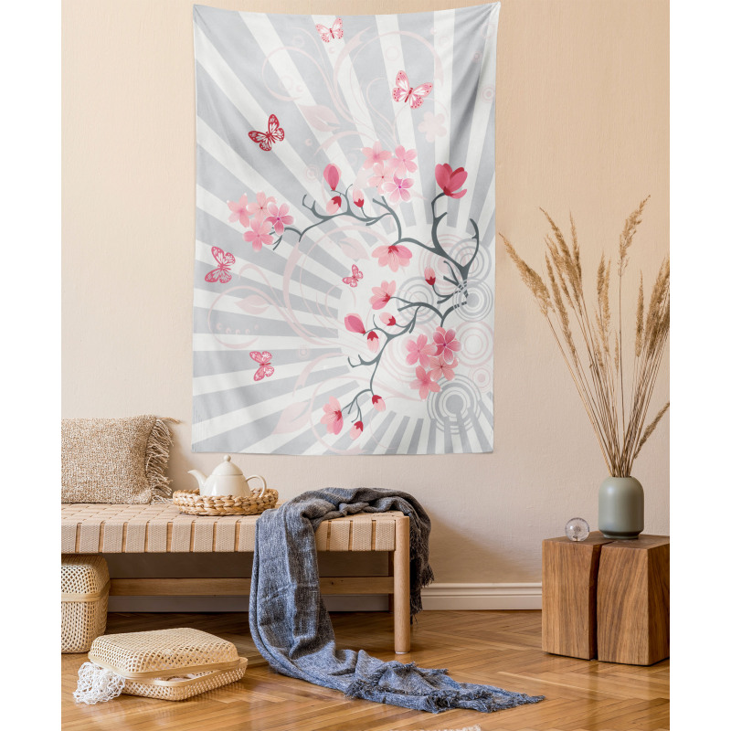 Birds on Cherry Tree Tapestry