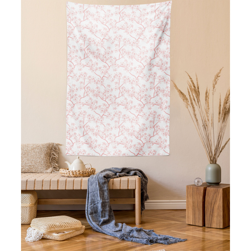 Spring Cherry Flourish Tapestry