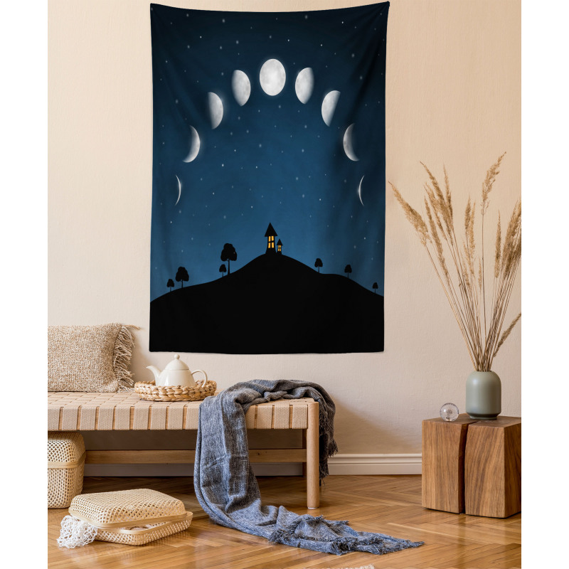 Lunar Phases and Stars Hill Tapestry