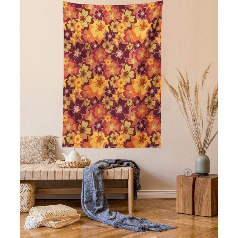 Flowers of Autumn Style Art Tapestry