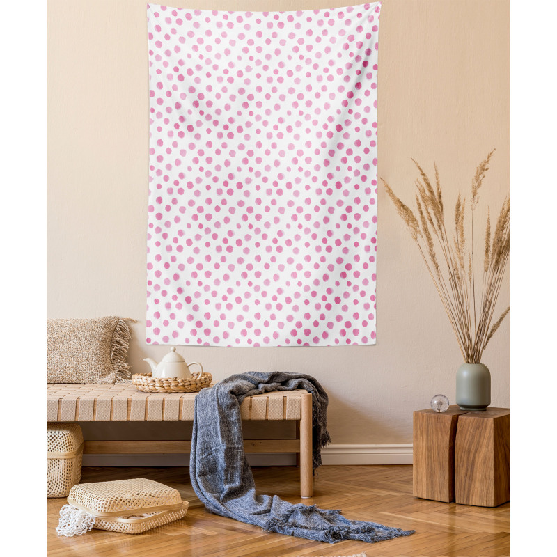 Brushstroke Soft Polka Dots Tapestry