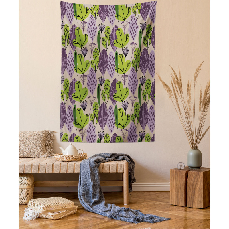 Abstract Leaves Garden Tapestry