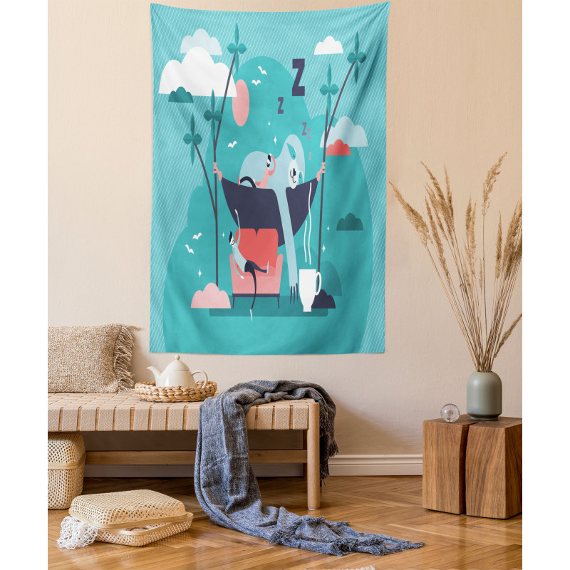 Sleeping Lazy Animal Tapestry