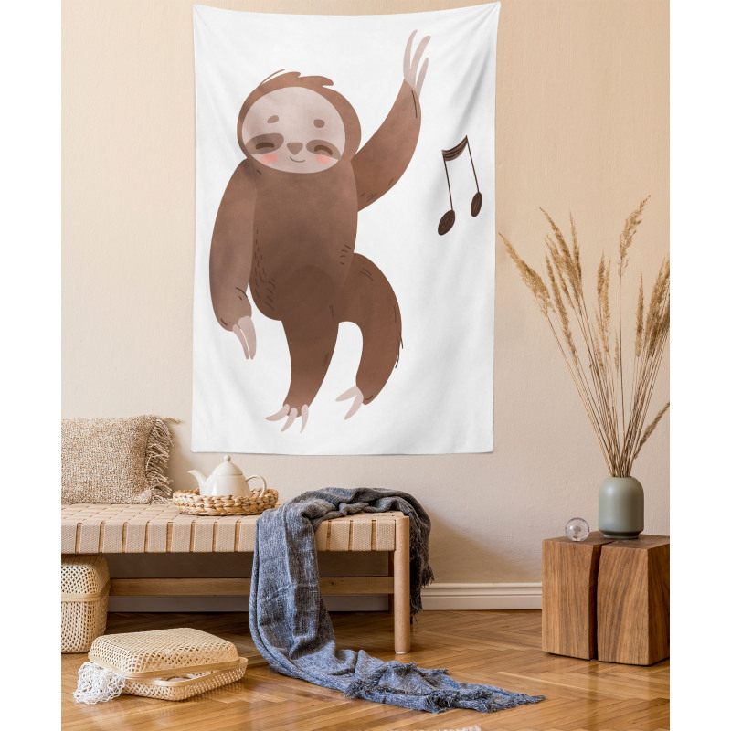 Dancing Cartoon Music Tapestry