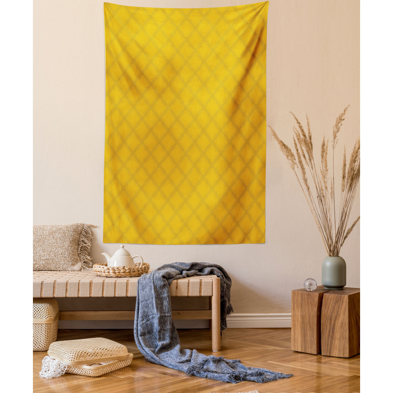 Wavy Hatched Geometric Art Tapestry