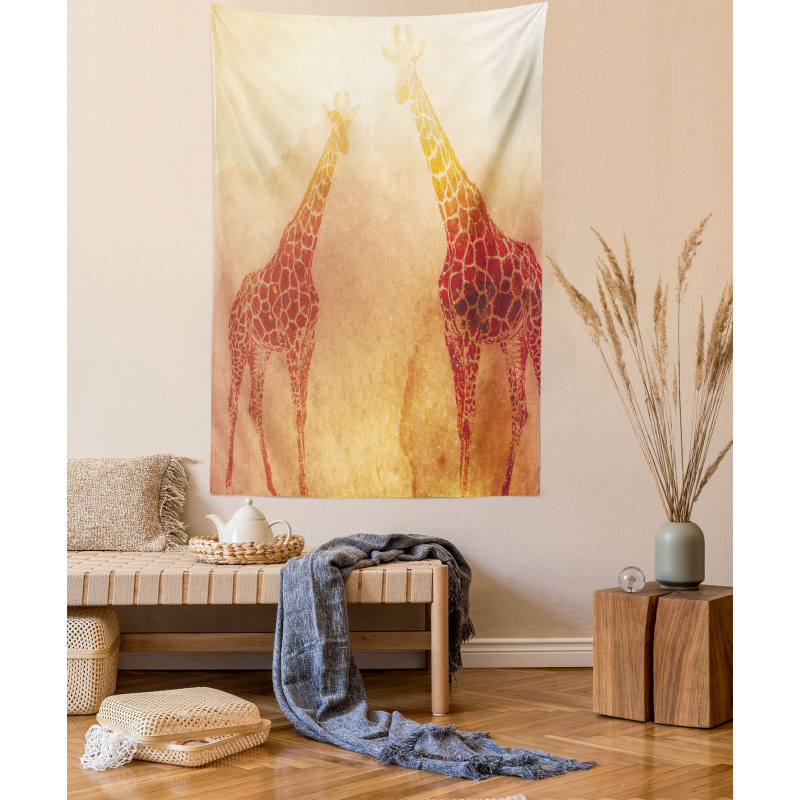 Tropic Giraffes Tapestry