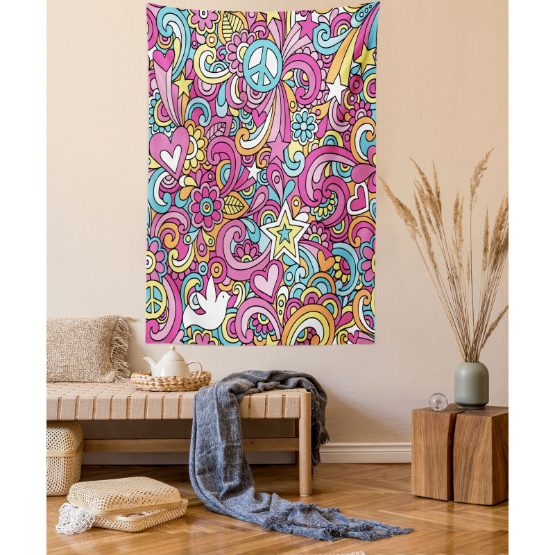 Funky 60s Fun Retro Tapestry