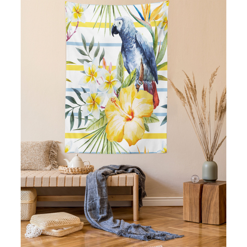 Tropic Exotic Parrots Tapestry