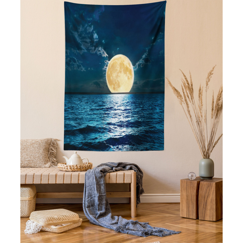 Magic Super Moon Design Tapestry