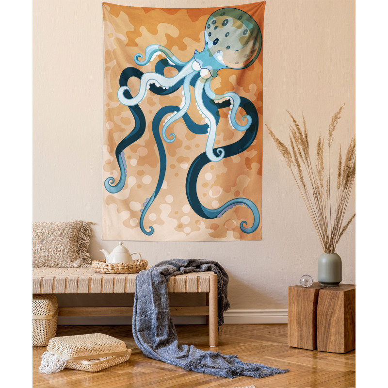 Oceanic Animal Cartoon Tapestry