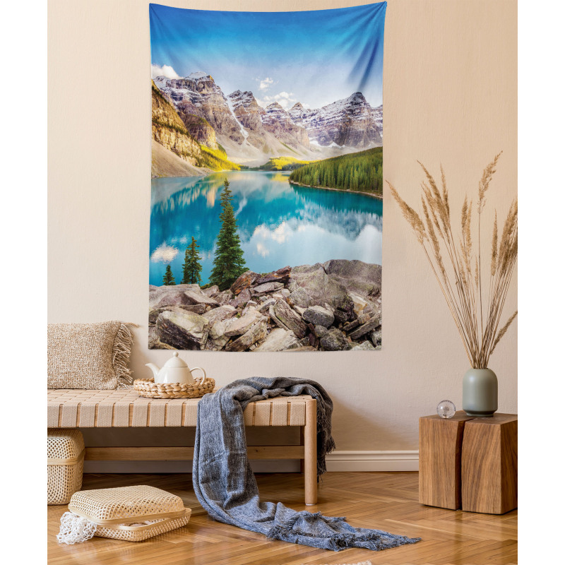 Calm Lake and Mountain Tapestry
